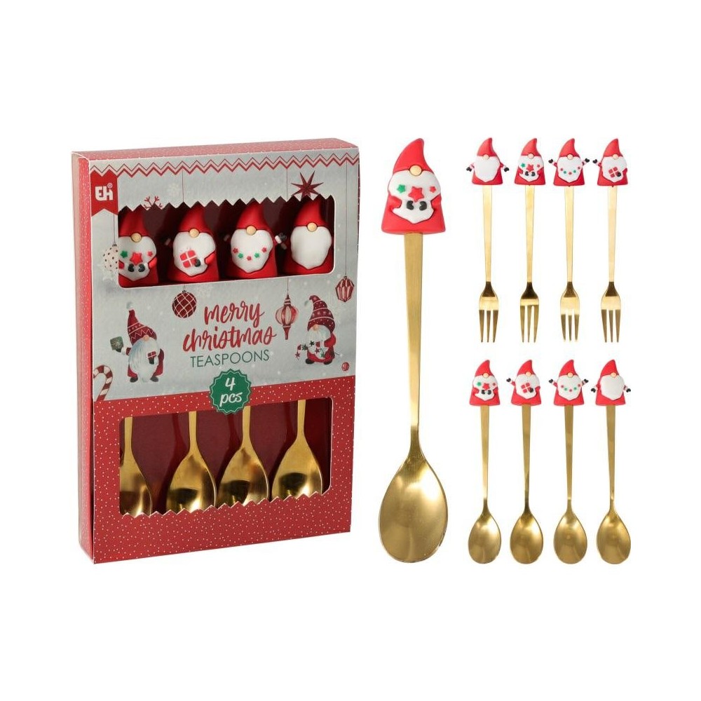 4 POSATE DESSERT ORO 2ASS